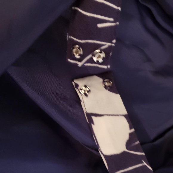 J. Crew Dress Navy/White Floral Shift Dress - Size 0 - Picture 6 of 10